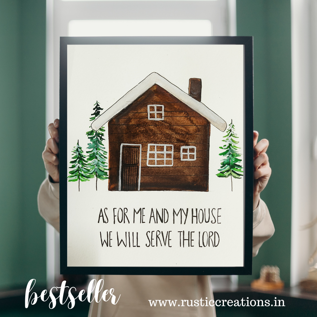 Minimal Home Decor Art piece with Wooden Frame (Text option available)