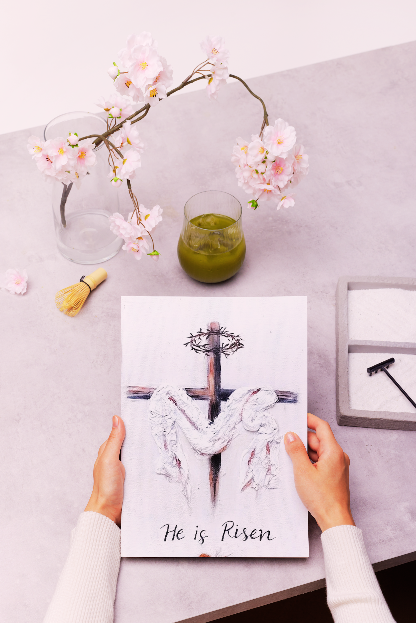 3D Easter canvas Artwork symbolizing the death and resurrection of Jesus