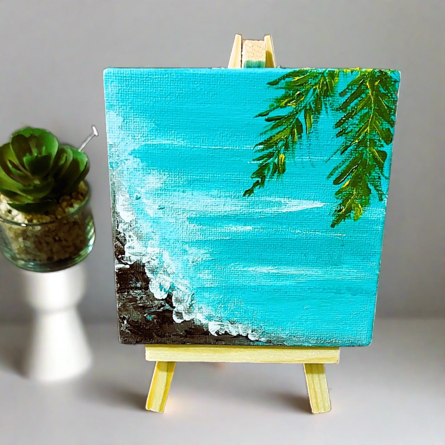 Mini Canvas with a Beach view