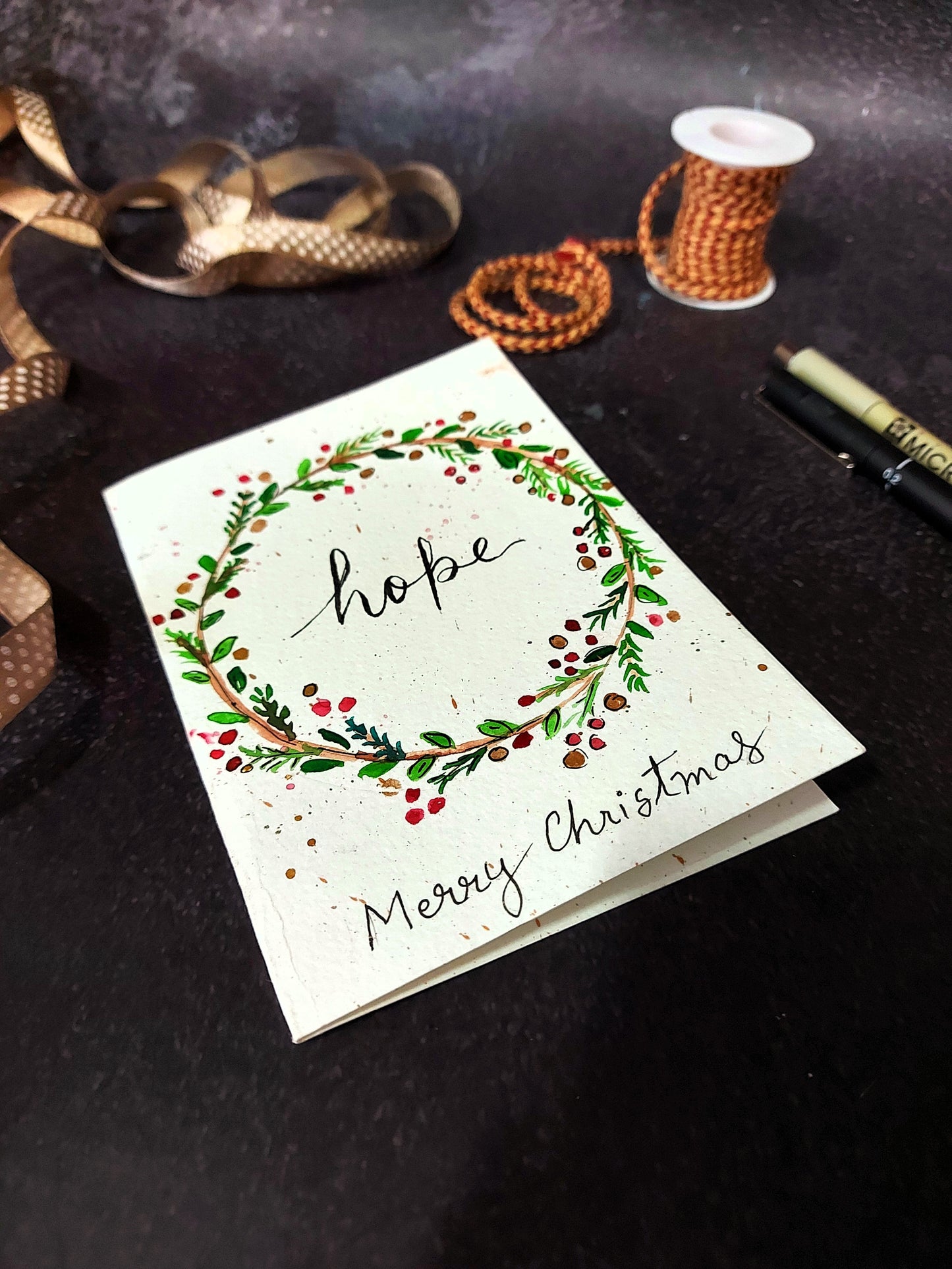 Hand painted Christmas Cards ( write a personal note)