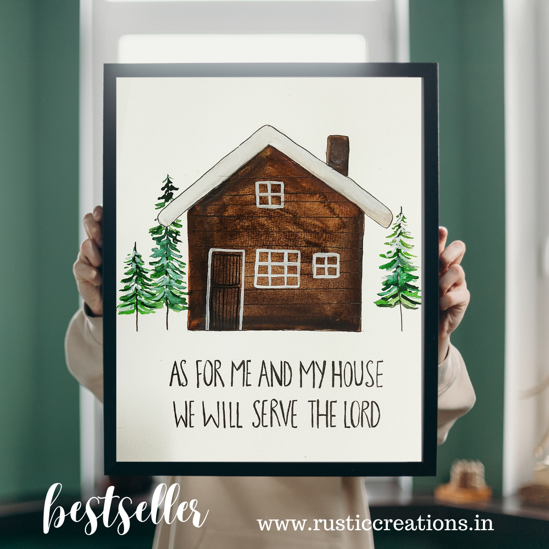 Minimal  Home Decor Art piece with Wooden Frame (Text option  available)