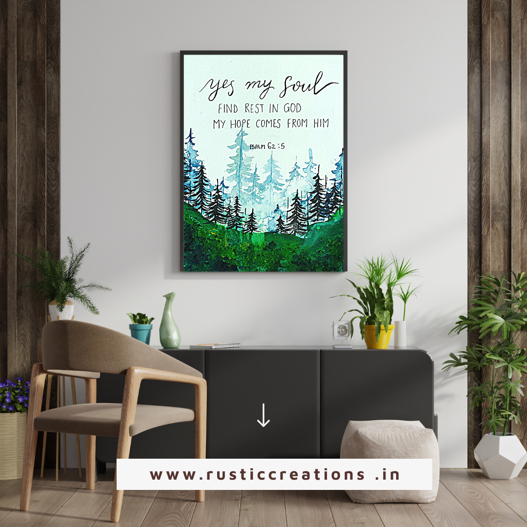 Peaceful Painting( exclusive scenery with a beautiful quote/ verse)