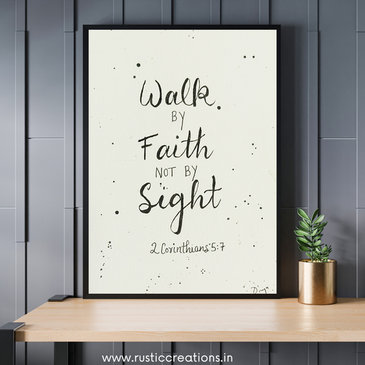 Faith inspired - Hand written text based Art (calligraphy)