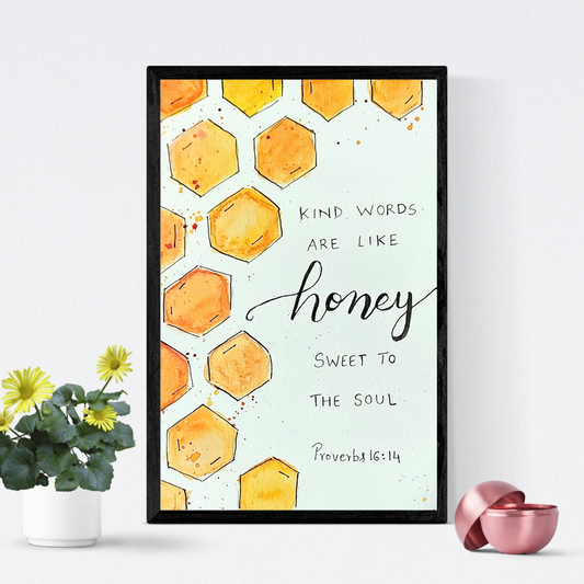 Motivational hand painted Christian Art work (Framed)