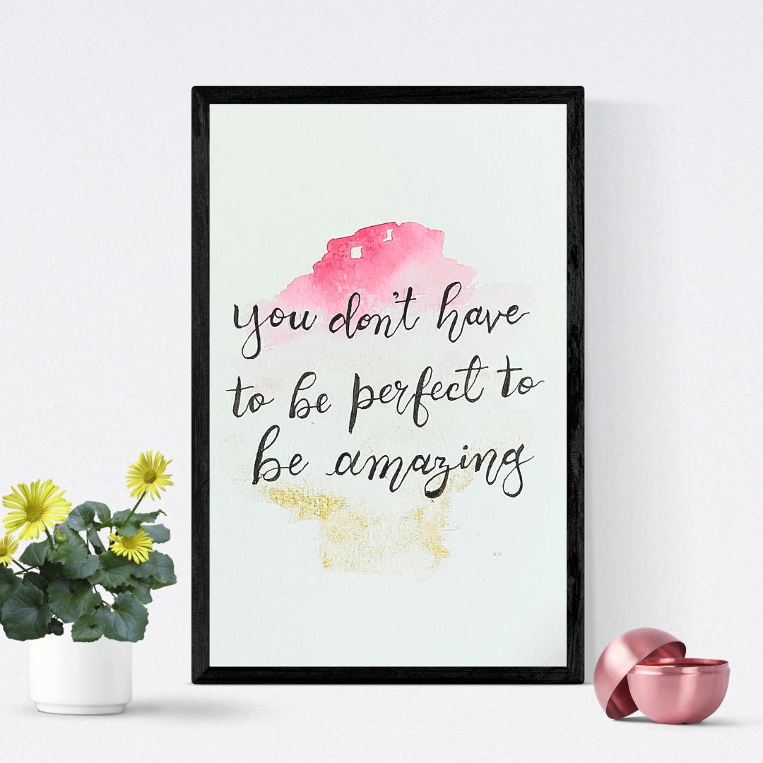 Painting that inspires you to be Amazing with Motivational Quote