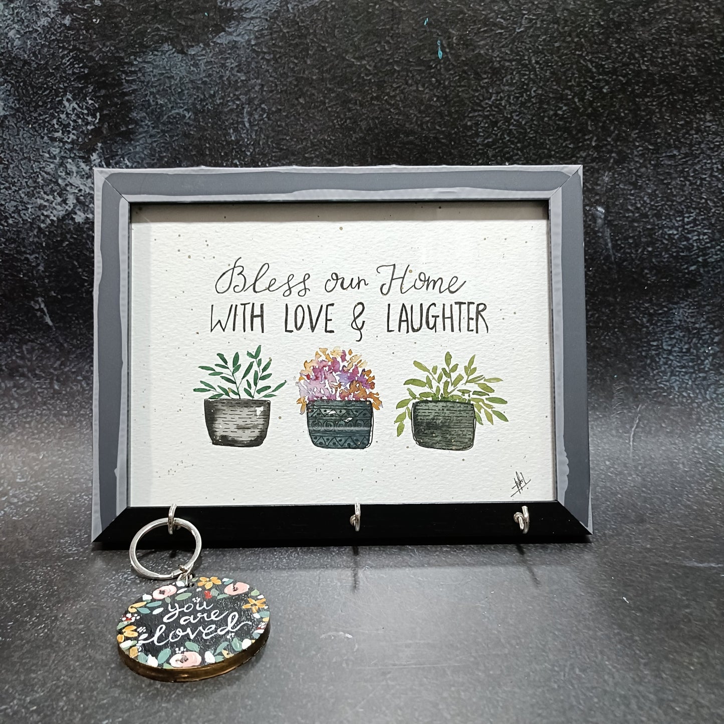 Handpainted Keychain Holder with Keychain (Free)