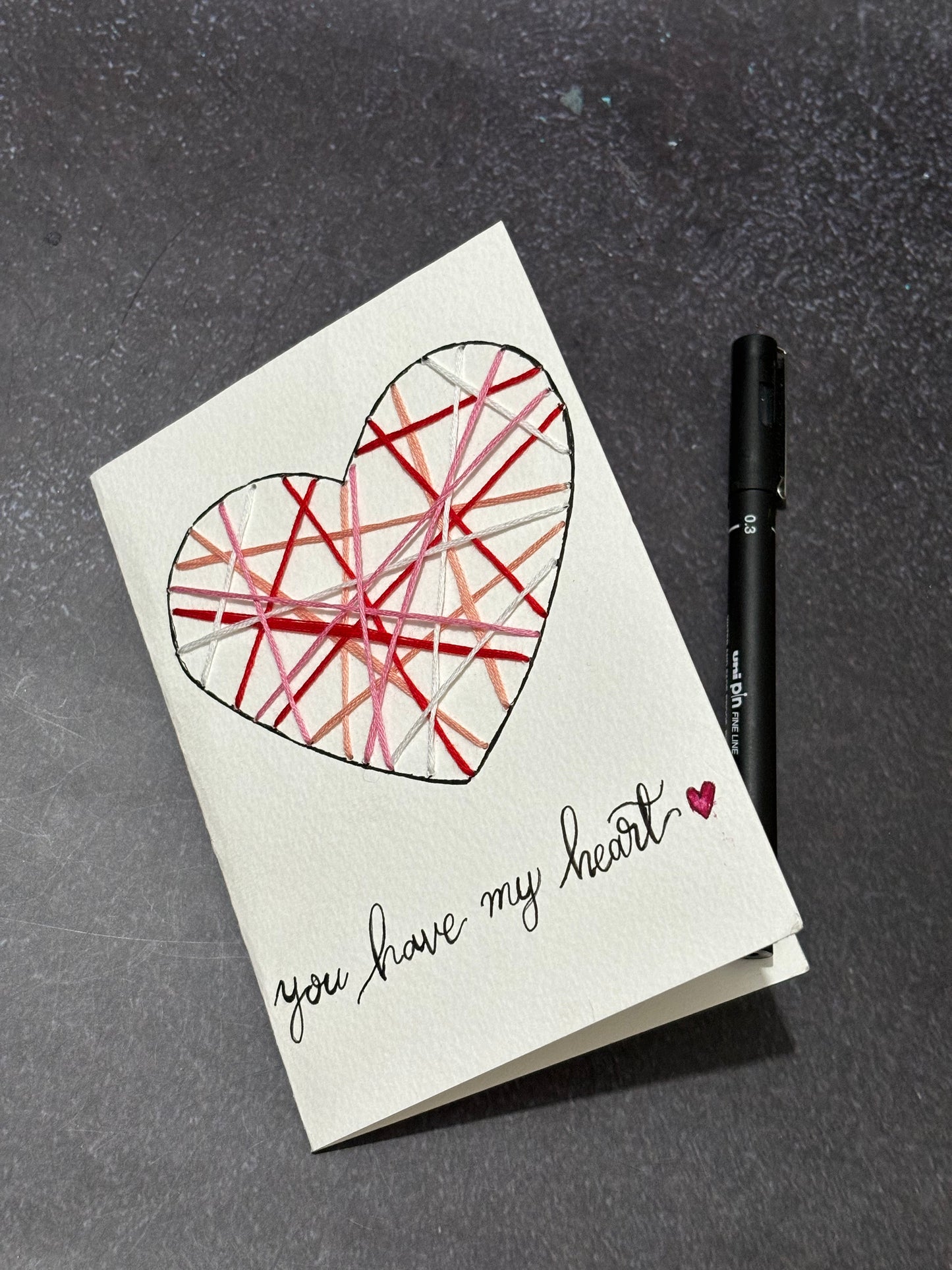 Valentine day Special Card. (Uniquely embroidered )