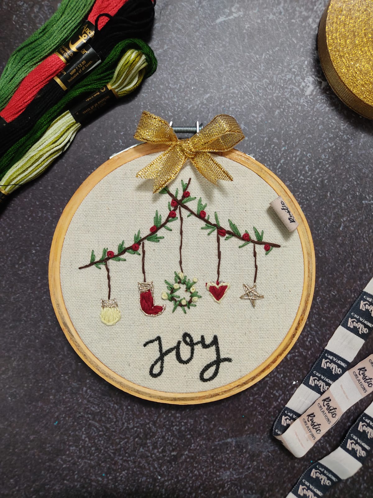 Christmas Embroidery Wreath