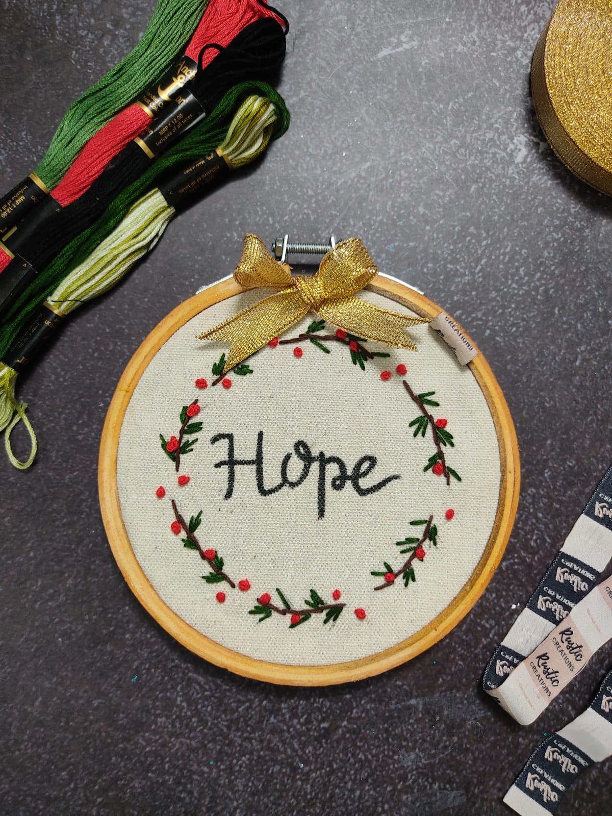 Christmas Embroidery Wreath