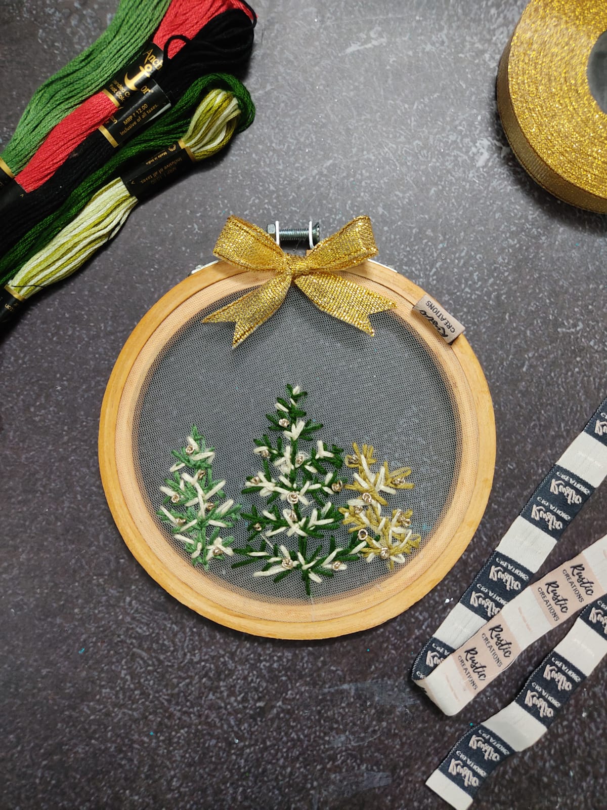 Christmas Embroidery Wreath