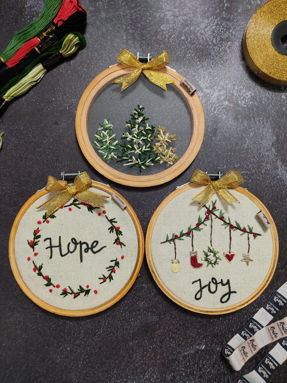 Christmas Embroidery Wreath