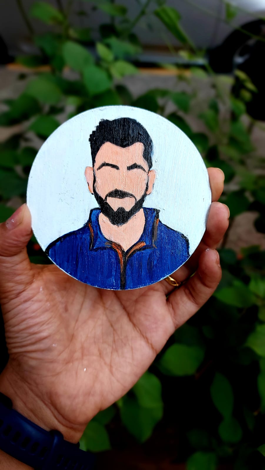 Virat Kholi Handpainted Magnet.