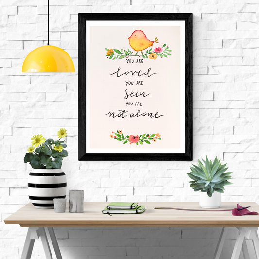 Motivational Quote Painting with wooden frame